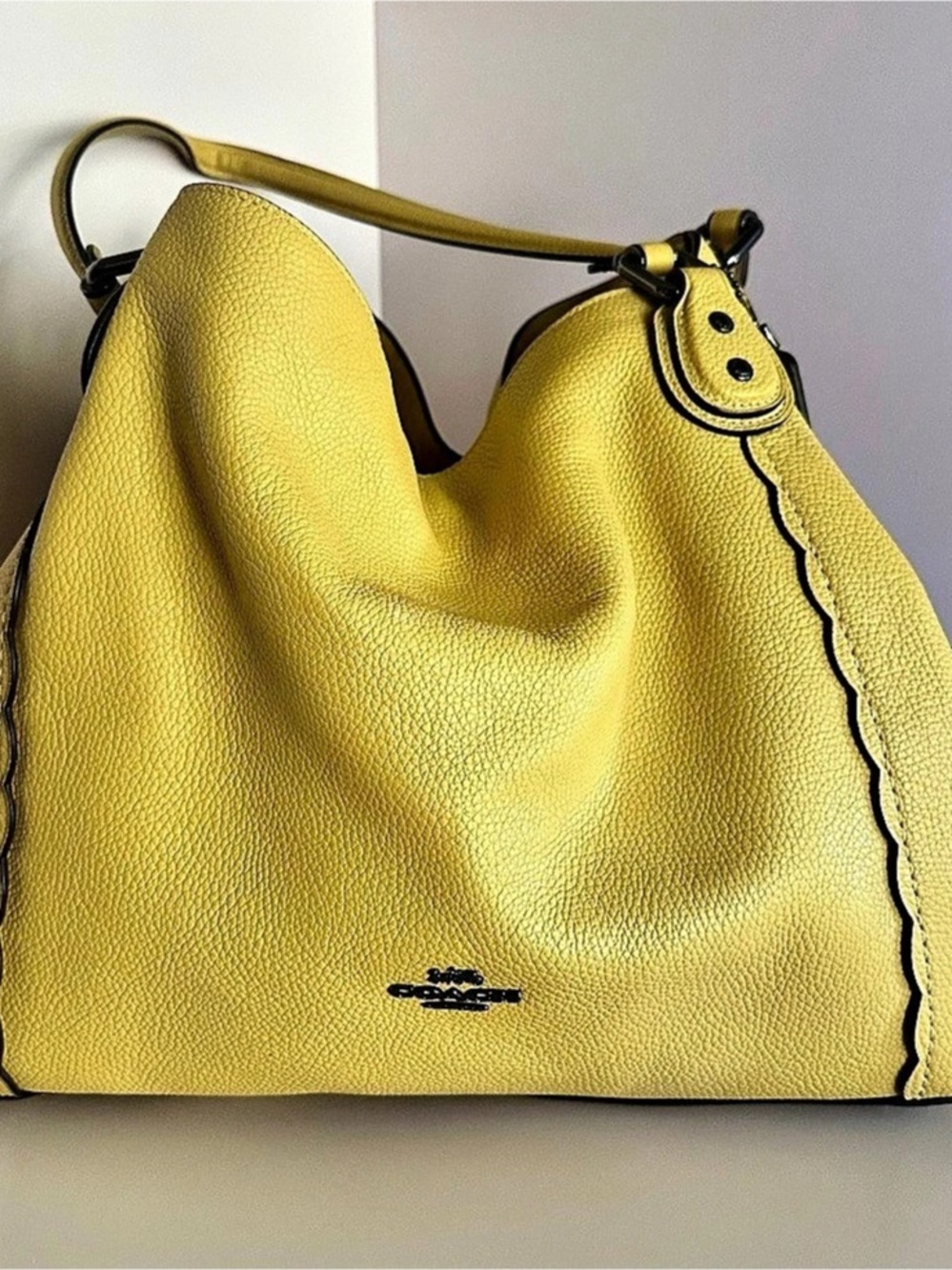 Coach Sutton Hobo Yellow Shoulder Bag